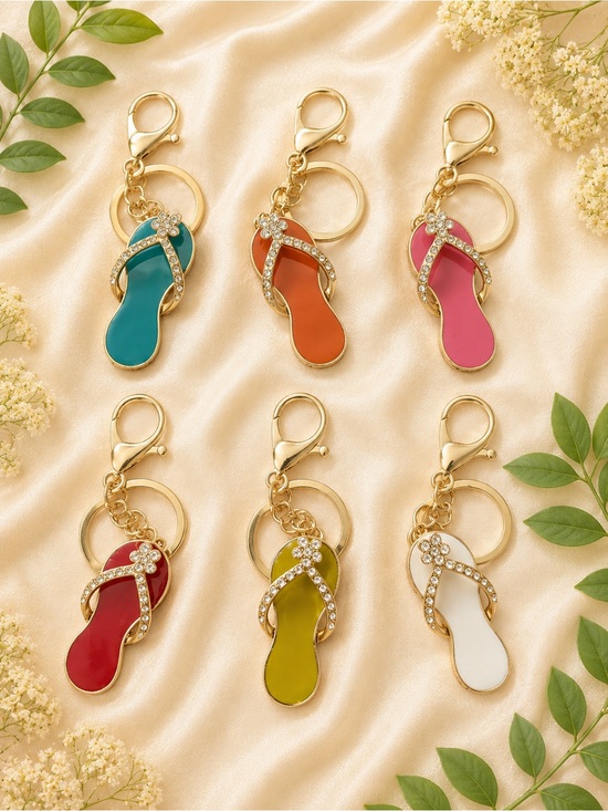 Accessories - Gold flip flops set of 6 charms